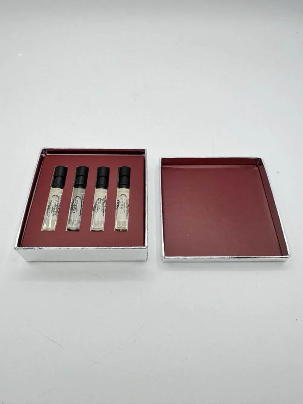Gucci Beauty 4pc Perfume Sample Set FOR MEN .05 oz each NIB Free Shipping